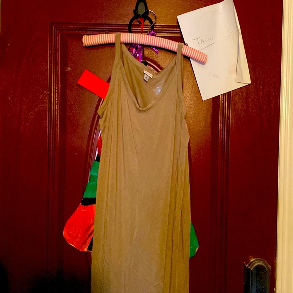 Long green dress